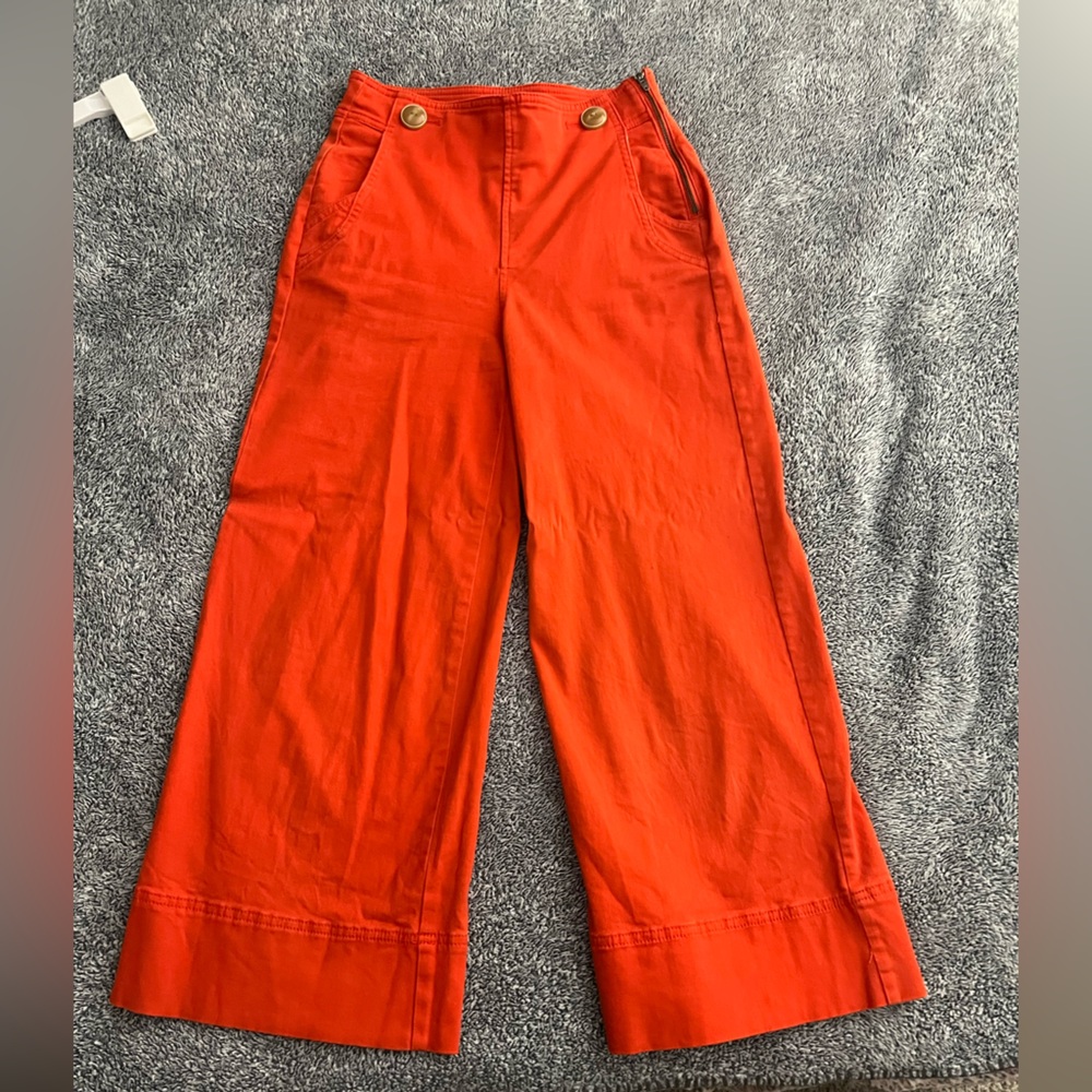 Maeve by Anthropology Orange Wide Leg Pants